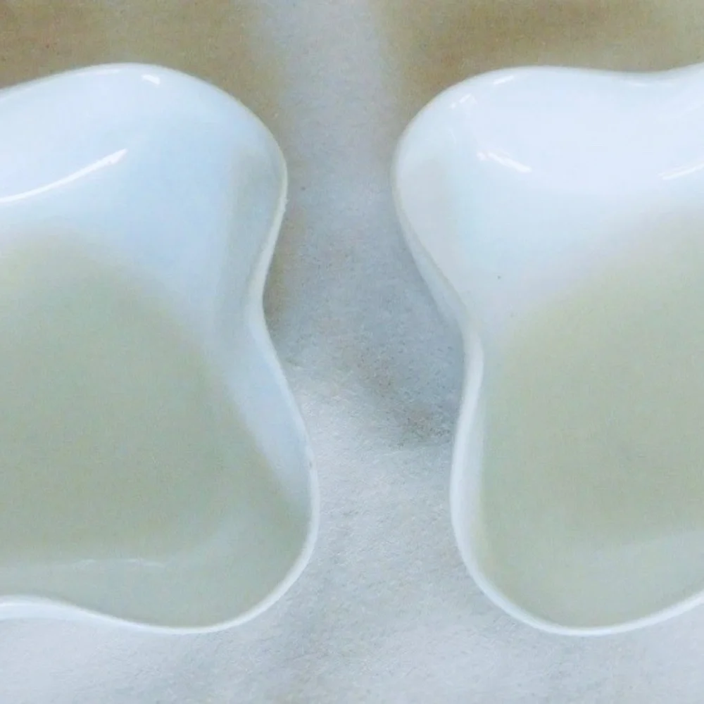 2 Crate & Barrel Ramekin scalloped edge dishes, White Cups for sauces, dips, etc